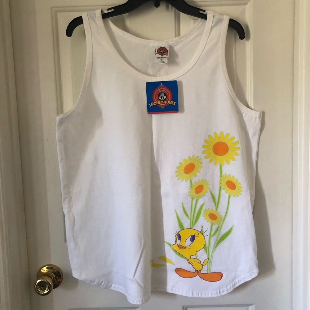 Vintage Tweety Bird Warner Bros Looney Tunes Tank Top New Women’s XL Y2K
